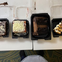 a variety of desserts