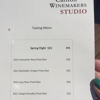 Carlton Winemakers Studio - Tasting menu - Wineries Near Me - Carlton, Oregon Carlton Winemakers Studio - Tasting menu - Wineries Near Me - Carlton, Oregon
