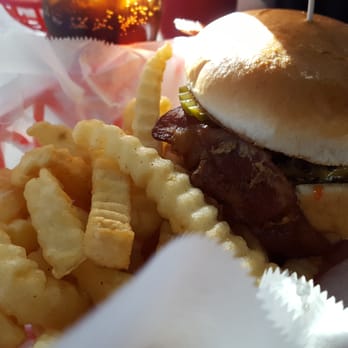 Bonnie Doon Drive-In - Double Bacon Cheeseburger and fries - Ice Cream & Frozen Yogurt Near Me - Mishawaka, Indiana