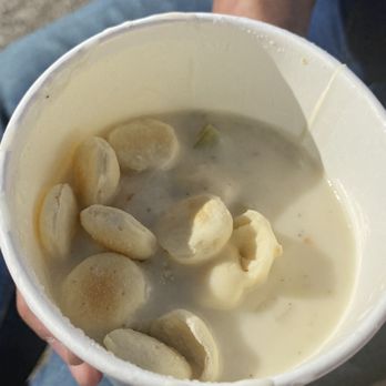 Sam's Chowder House - Watered-down potato (ooops) called clam chowder - Seafood Near Me - Half Moon Bay, California Sam's Chowder House - Watered-down potato (ooops) called clam chowder - Seafood Near Me - Half Moon Bay, California