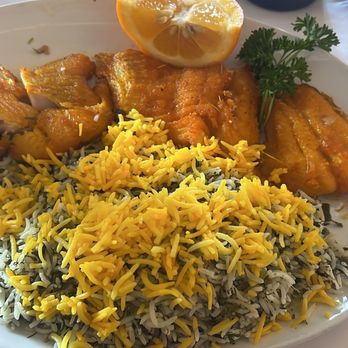 Darya Restaurant - Sabzi Polo with Fish - Persian/Iranian Near Me - Orange, California