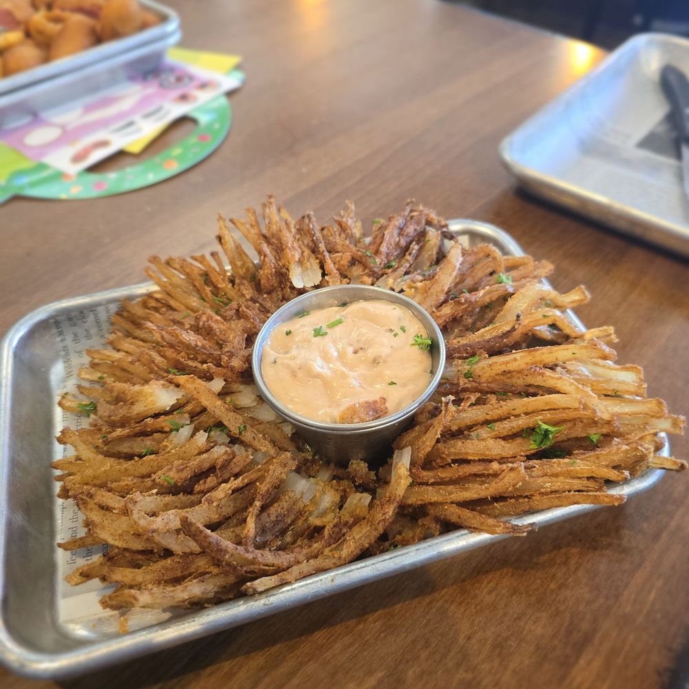 Cow Patty's - Boomin bloomin onion with onion sauce - Burgers Near Me - Wantage, New Jersey