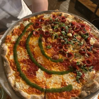 Rubirosa - tie dye pizza and Rubirosa supreme pizza - Italian Near Me - New York, New York Rubirosa - tie dye pizza and Rubirosa supreme pizza - Italian Near Me - New York, New York