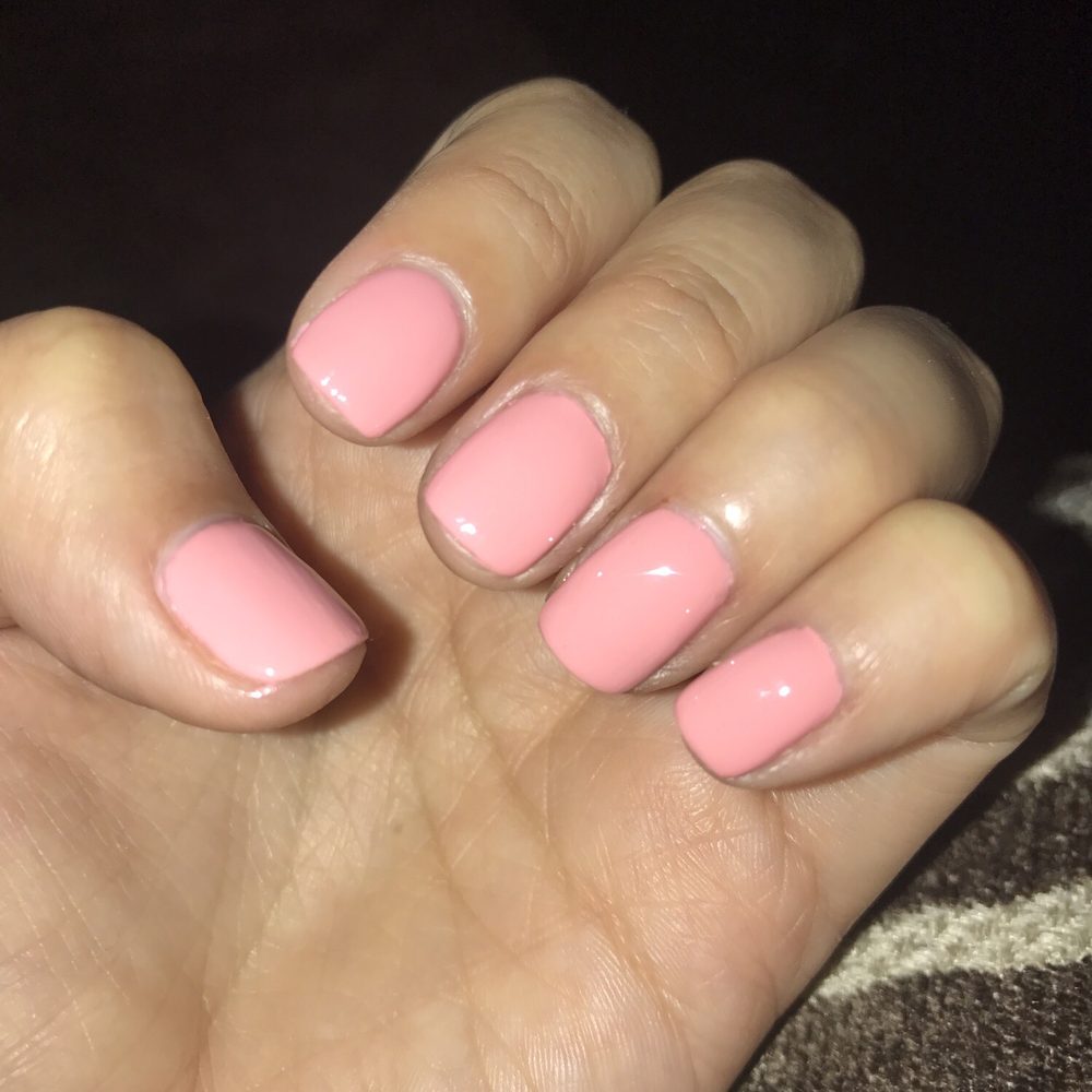 Gel nail color 611. It looks a bit pinkish than the actual display but still cute. Done by Tammy Gel nail color 611. It looks a bit pinkish than the actual display but still cute. Done by Tammy