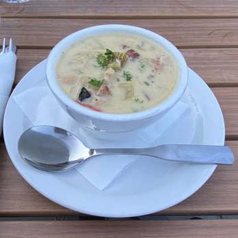 Ports Cafe - A+ grade. The New England Clam Chowder. Be advised there is ham in it. - New American Near Me - Geneva, New York