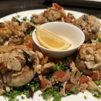 Steel City Bistro - Crab stuffed mushrooms - Salad Near Me - Bethlehem, Pennsylvania Steel City Bistro - Crab stuffed mushrooms - Salad Near Me - Bethlehem, Pennsylvania