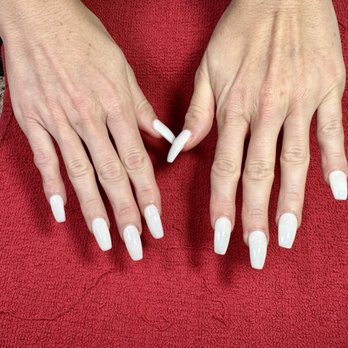 Nail Blvd - Milky white nails, with ballerina shape - Nail Salons Near Me - Agoura Hills, California Nail Blvd - Milky white nails, with ballerina shape - Nail Salons Near Me - Agoura Hills, California