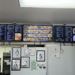 The menu