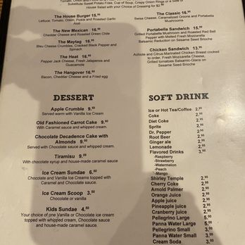 Thunderbird Bar & Grill - Dinner menu - American Near Me - Santa Fe, New Mexico