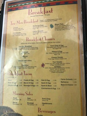 Menu photo 1 Las Tres Hermanas George West, TX