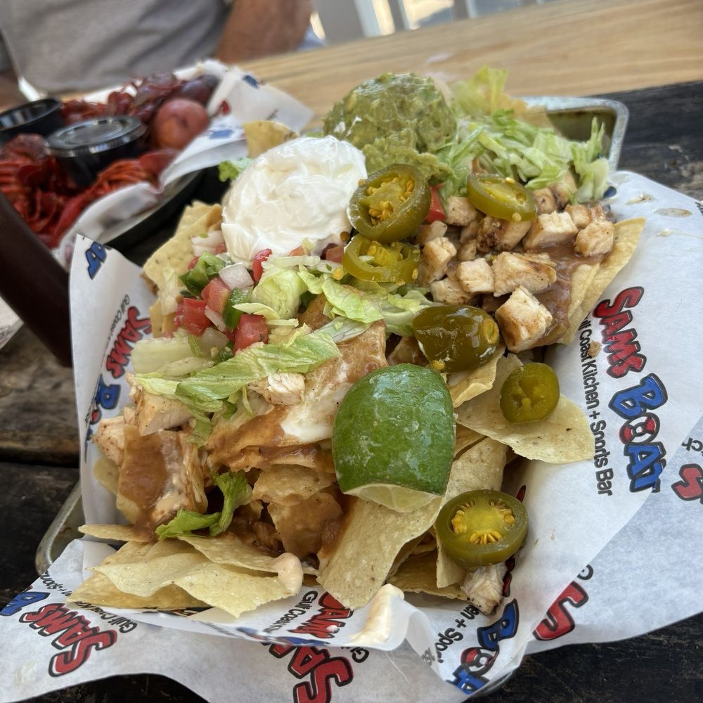 Sam's Sunset Kitchen - Big nachos sort of meh. - Sports Bars Near Me - Seabrook, Texas