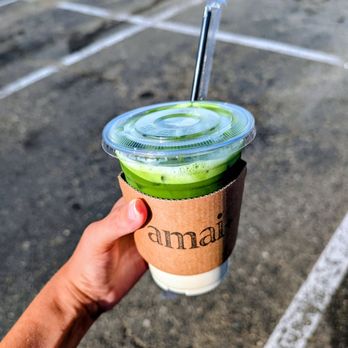 Amai - Matcha latte half sweet oat milk (a solid choice) - Desserts Near Me - Huntington Beach, California Amai - Matcha latte half sweet oat milk (a solid choice) - Desserts Near Me - Huntington Beach, California