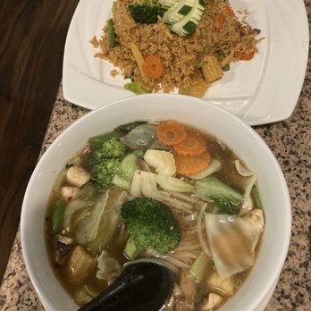 Bangkok Kitchen - Veggie pho and King Curry Fried Rice - Thai Near Me - Latham, New York