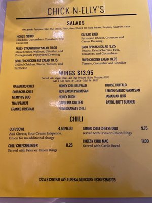 Menu photo 5 Chick-N-Elly's Eureka, MO