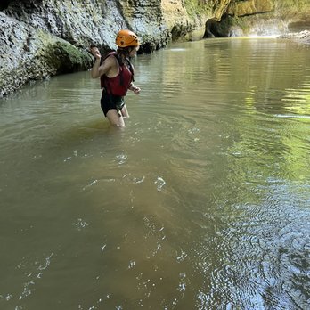 Batey Adventures - Trying to skip rocks but failing beautifully - Rafting/Kayaking Near Me - Utuado, Puerto Rico