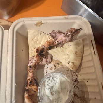 The Hilt - The chicken skewers, not cooked yet somehow burned. - Mediterranean Near Me - Portland, Oregon The Hilt - The chicken skewers, not cooked yet somehow burned. - Mediterranean Near Me - Portland, Oregon