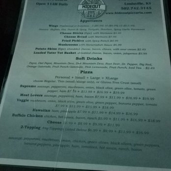 Hideout Pizzaria - Pizza Near Me - Louisville, Kentucky Hideout Pizzaria - Pizza Near Me - Louisville, Kentucky