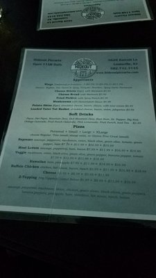 Menu photo 8 Hideout Pizzaria Louisville, KY Menu photo 8 Hideout Pizzaria Louisville, KY