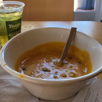 Panera Bread - I love their squash soup it is only half bowl for 10 bucks that's ridiculous this is the large looks like the small - Sandwiches Near Me - Victorville, California