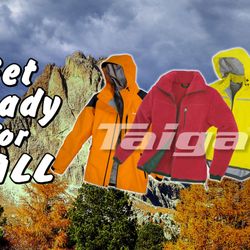 Taiga Works - Shell Jacket, fleece Jacket and a Velopede Jacket for cycling