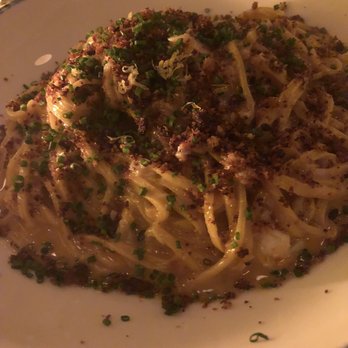 Nancy's Hustle - Parmesan Crab spaghetti with bread crumbs... A MUST - New American Near Me - Houston, Texas Nancy's Hustle - Parmesan Crab spaghetti with bread crumbs... A MUST - New American Near Me - Houston, Texas