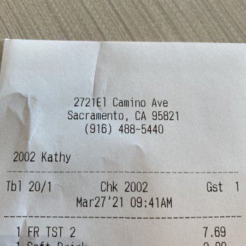 Flapjacks - Receipt - Breakfast & Brunch Near Me - Sacramento, California