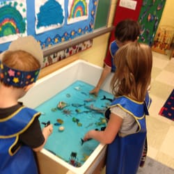 Fredericksburg Pre School - Children at the sensory table!