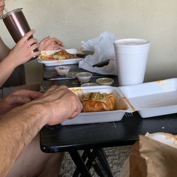 Campos Famous Burritos - My daughters was split....1/2 a burrito with 1/2 and enchilada and 1/2 a Chile relleno which was too much food for her to finish! - Mexican Near Me - Simi Valley, California