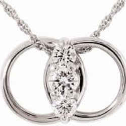 Abby's Gold & Gems - Diamond Marriage Symbol Pendant - the ideal gift from a husband to wife on their Anniversary or a special event.