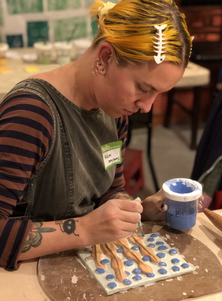 Owl & Bee Clay Logo