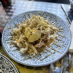 Crumble Baklava with ice cream