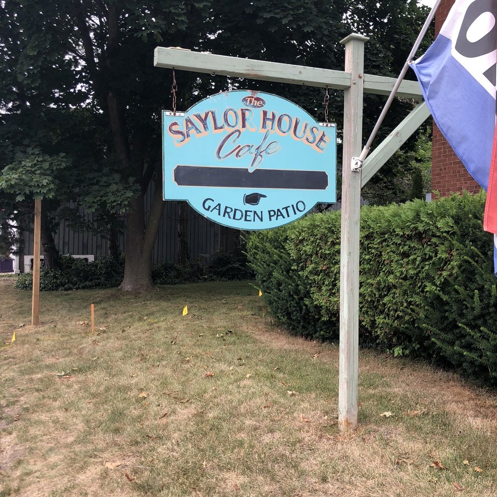 Front sign, go down driveway to the cafe.