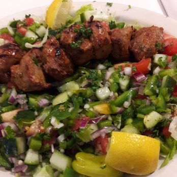 Bosphorus - My beauty colorful flavorful salad topped with lamb! - Turkish Near Me - Cary, North Carolina