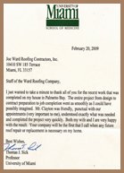 Slide of Joe Ward Roofing