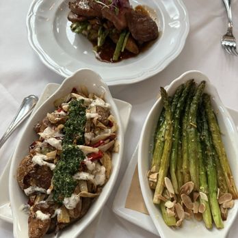 Cowford Chophouse - Asparagus Potatoes Au Gratin, 8 oz American Wagyu Spinalis, Snake River Farms - Steakhouses Near Me - Jacksonville, Florida