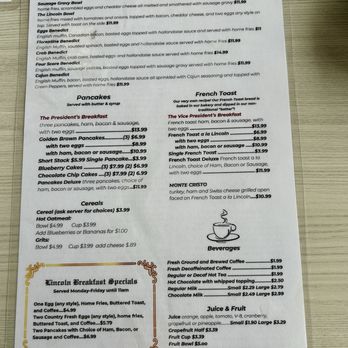 Lincoln Diner - Menu - Diners Near Me - Gettysburg, Pennsylvania