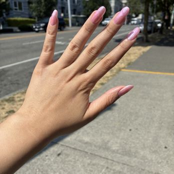 Ascend Nail Lounge - Regular polish, Glazed Pink (dnd dv 010 glazed pink), natural nails - Classic Spa Manicure - Nail Salons Near Me - Seattle, Washington