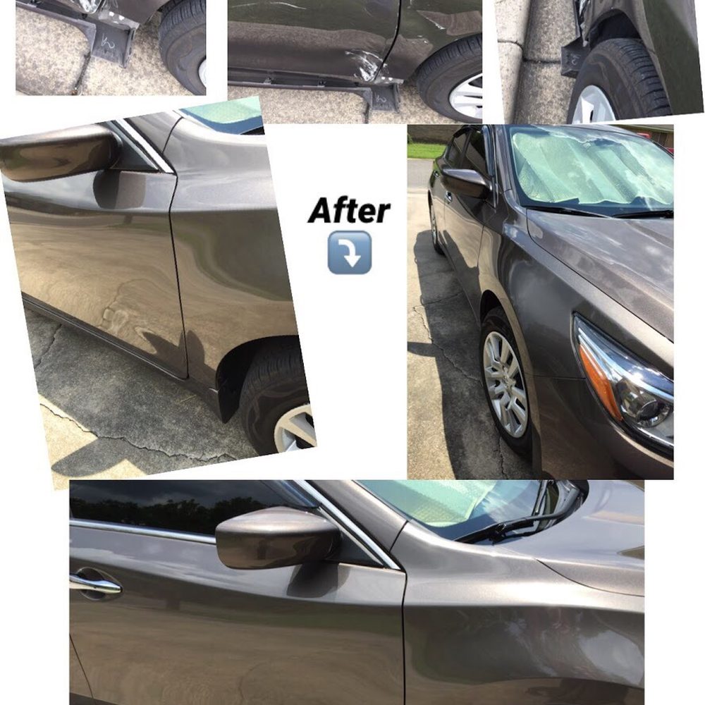 Before and after repairs Before and after repairs