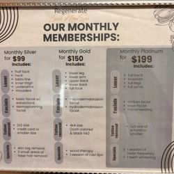 Regenerate Laser MedSpa - Monthly Subscription includes 1 of the Following