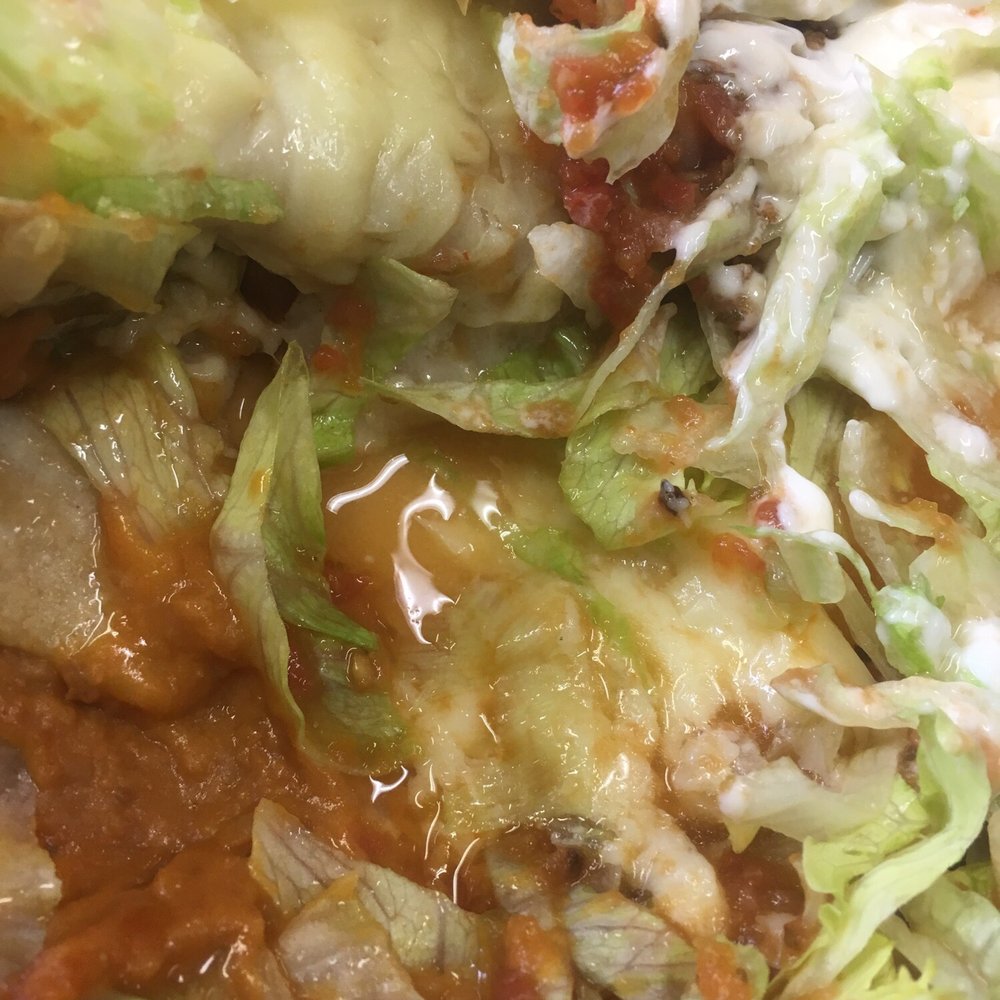 Portales - Enchiladas supremes. Completely drowned in water even after the server spilled water all over the floor. Nasty!!! - Mexican Near Me - Memphis, Tennessee