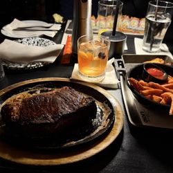 The LKSD  - New York Steak, Sweet potatoes Fries, Old Fashioned Original