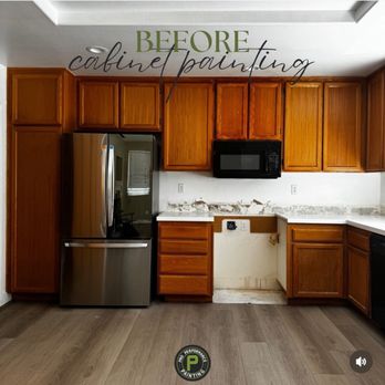 Pro Performance Painting - Very dark kitchen. Saved tons of money on resurfacing the cabinets - Painters Near Me Pro Performance Painting - Very dark kitchen. Saved tons of money on resurfacing the cabinets - Painters Near Me