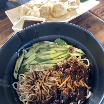 Lan Ramen & Aqua Tea - Yummy zhajiangmien! Went with hand pulled noodles and they were nice and chewy. Good flavors in the sauce. Dumplings were yummy. - Tea Rooms Near Me - Bloomington, Indiana Lan Ramen & Aqua Tea - Yummy zhajiangmien! Went with hand pulled noodles and they were nice and chewy. Good flavors in the sauce. Dumplings were yummy. - Tea Rooms Near Me - Bloomington, Indiana