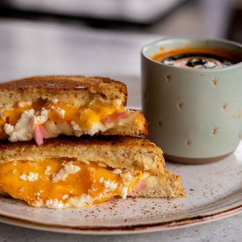 Table 33 - Gourmet Grilled Cheese | sourdough bread, cheddar cheese, swiss cheese, goat cheese, aioli, pickled onions - Breakfast & Brunch Near Me - Dayton, Ohio Table 33 - Gourmet Grilled Cheese | sourdough bread, cheddar cheese, swiss cheese, goat cheese, aioli, pickled onions - Breakfast & Brunch Near Me - Dayton, Ohio