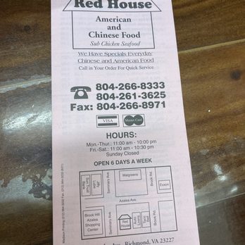 Red House II - Use this menu. - Chinese Near Me - Richmond, Virginia Red House II - Use this menu. - Chinese Near Me - Richmond, Virginia