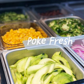 Poke Fresh - a variety of vegetables in containers - Bubble Tea Near Me - State College, Pennsylvania