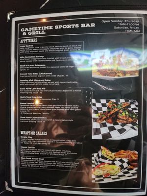 Menu photo 3 Gametime Chino, CA