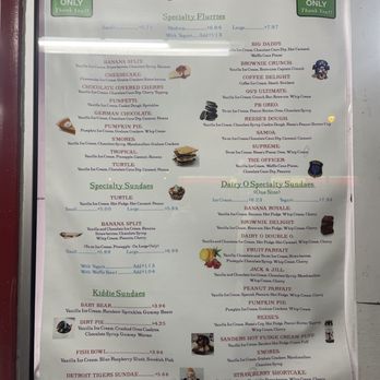 Dairy-O - the menu for the 24 flavors - Ice Cream & Frozen Yogurt Near Me - Clawson, Michigan Dairy-O - the menu for the 24 flavors - Ice Cream & Frozen Yogurt Near Me - Clawson, Michigan