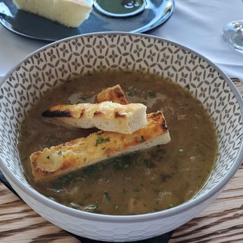 Artusi Restaurant - Onion Soup with Crostini Topped with Mozzarella - Italian Near Me - New Westminster, British Columbia