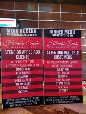 Menu photo 4 Hibachi Sushi Supreme Buffet Gaithersburg, MD